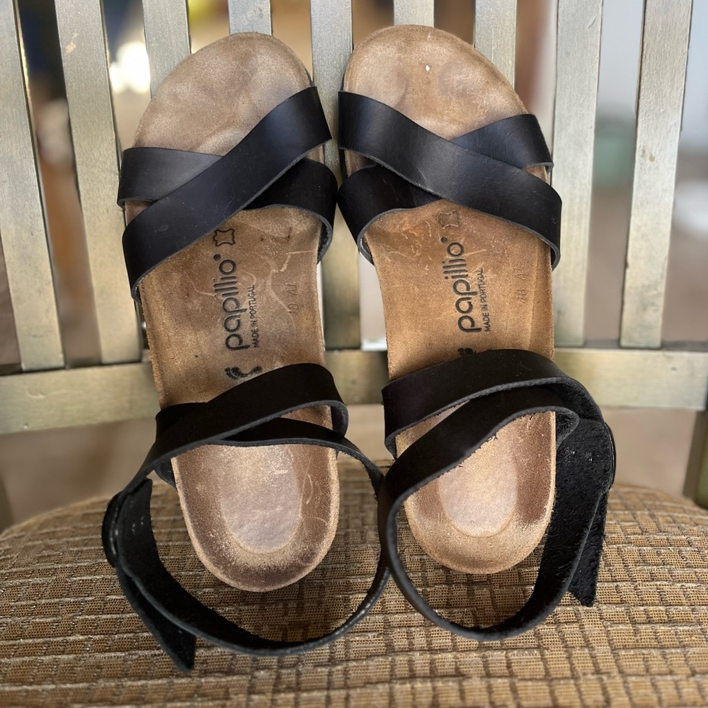 Birkenstock Papillio Lola sandals. Black leather. Size 37, 6-6.5. - Picture 3 of 13